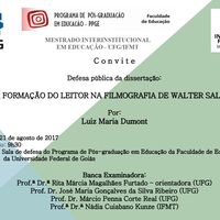 Convite Defesa de Dissertação de Mestrado: Luiz Maria Dumont